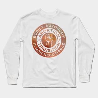 Bodily Autonomy in Rust Long Sleeve T-Shirt